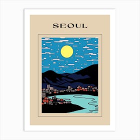 Minimal Design Style Of Seoul, South Korea 3 Poster Art Print