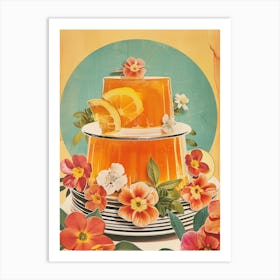 Orange Jelly Retro Collage 5 Art Print
