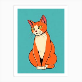 Orange Tabby Cat Art Print