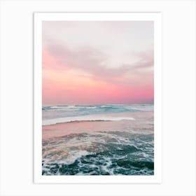 Jimbaran Beach, Bali, Indonesia Pink Photography 1 Art Print