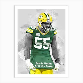 Za Darius Smith Green Bay Packers Art Print