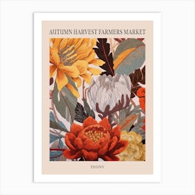 Fall Botanicals Peony 1 Poster Art Print