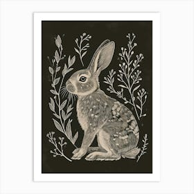 Cinnamon Rabbit Minimalist Illustration 2 Art Print