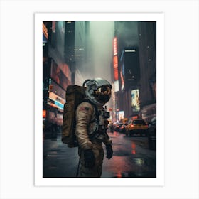 Astronaut In New York City 2 Art Print