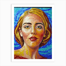 Mosaic Portrait Of A Woman 2 Art Print