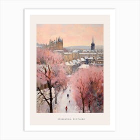 Dreamy Winter Painting Poster Edinburgh Scotland 4 Art Print