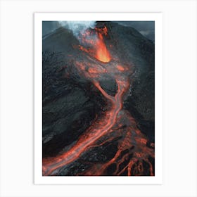 Erupting Volcano Art Print