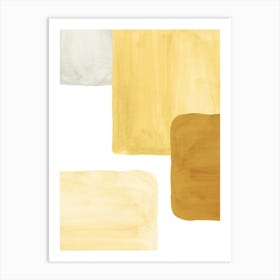 Mustard tone color blocks Art Print