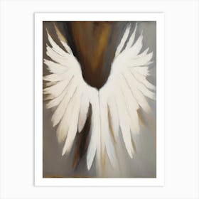 Angel Wings Symbol Abstract Painting Art Print