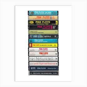 Pink Floyd - Colleected Albums - Cassette Print Art Print