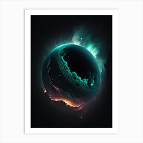 Planetary Nebula Noir Comic Space Art Print