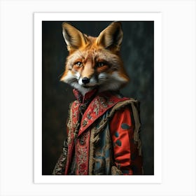 Fox In Costume Art Print