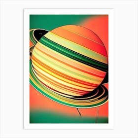 Saturn Vintage Sketch Space Art Print