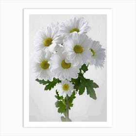 White Daisies Art Print