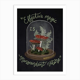 Transcendant Nature - Magic Mushrooms Art Print