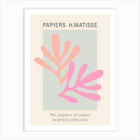 Matisse Cutout Pink Poster Wall Art Living Room Art print