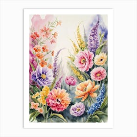 Watercolor Flowers 57 Art Print