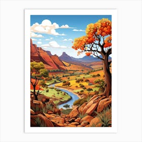 Pilanesberg National Park Cartoon 1 Art Print