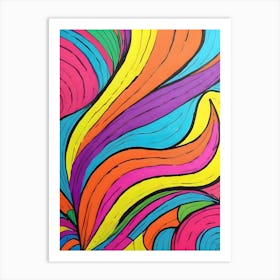 Psychedelic Swirls -Reimagined Art Print