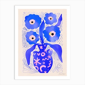 Blue Flowers Matisse Art Print