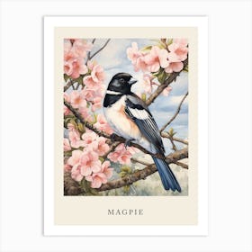 Beatrix Potter Inspired  Animal Watercolour Magpie 2 Art Print