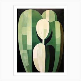 Modern Abstract Cactus Painting Carnegiea Gigantea Cactus 2 Art Print