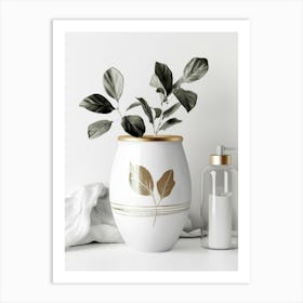 Gold Leaf Planter Art Print