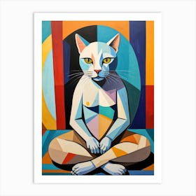 Cat In Meditation Art Print