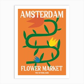 Amsterdam Flower Market Art Print
