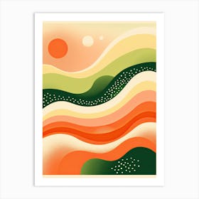 Retro Reverie; Risograph Abstract Symphony Art Print