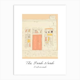 Dubrovnik The Book Nook Pastel Colours 2 Poster Art Print