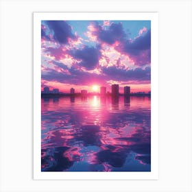 Sunset Over Water 7 Art Print