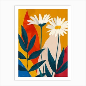 Daisies Style Abstract Art Print