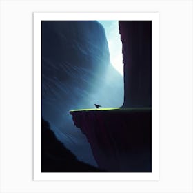 Crow On Cliff Art Print