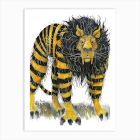 Lion Illustration 3 Art Print