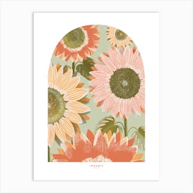 Sunflower Arch Art Print