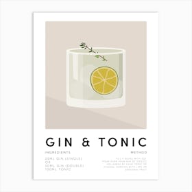 Gin And Tonic No.1 Art Print