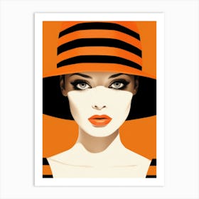 Portrait Of A Woman In A Hat 8 Art Print