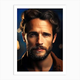 Portrait Of A Mid Age Man Art Print