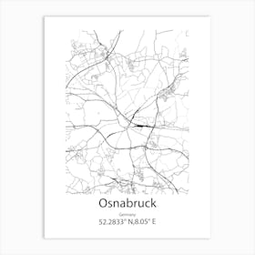 Osnabruck,Germany Minimalist Map Art Print