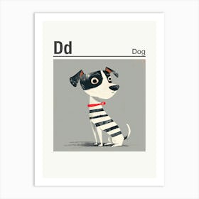 Animals Alphabet Dog 3 Art Print