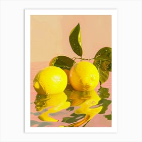 Lemons In Water Art Print