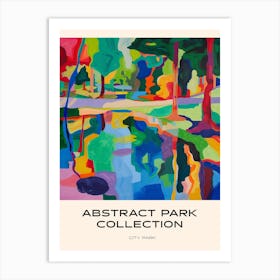 Abstract Park Collection Poster City Park New Orleans 3 Art Print