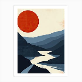 Mountains, Scandinavian Simplicity Art Print