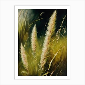 Wild grass, old oil painting,Colorado Arts, Vermont Arts,Montana Arts,Alaska Arts.5 Art Print