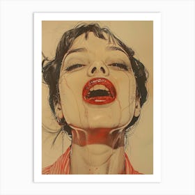 Bloody Lips Art Print