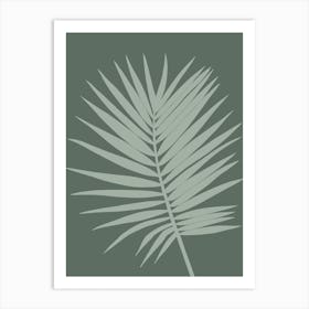 Tropical Palm Leaf Sage and Olive Green Art Print