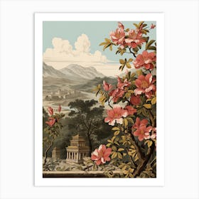 Frangipani Flower Victorian Style 1 Art Print