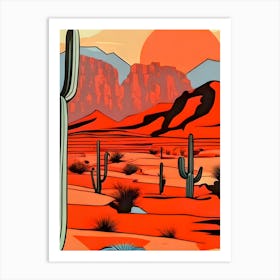 Cactus Desert 1 Art Print