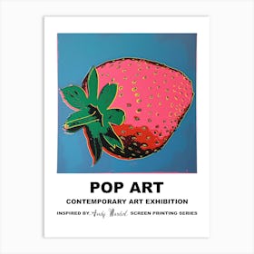 Poster Big Strawberry Pop Art 2 Art Print